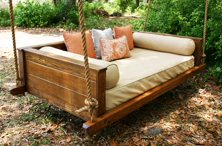 lits bois aménagement extérieur canapé jardin