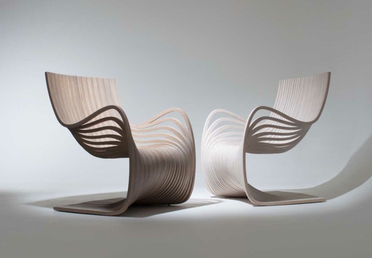 chaises fauteuils design bois