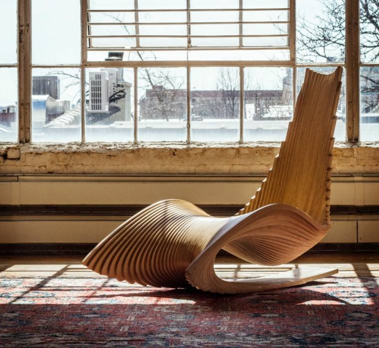 chaises bois fauteuil salon design 