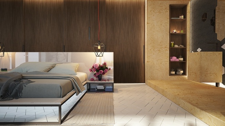 chambres décoration moderne design forme geometrique