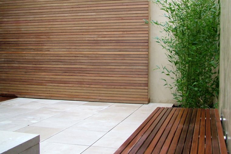 bois palissade jardin terrasse moderne clotures