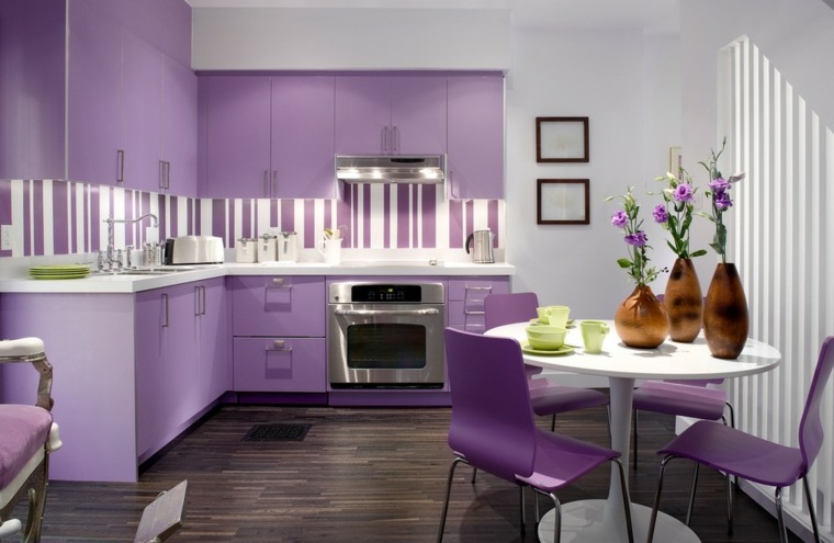 cuisine idée couleur relooker sa cuisine couleur violet lavande
