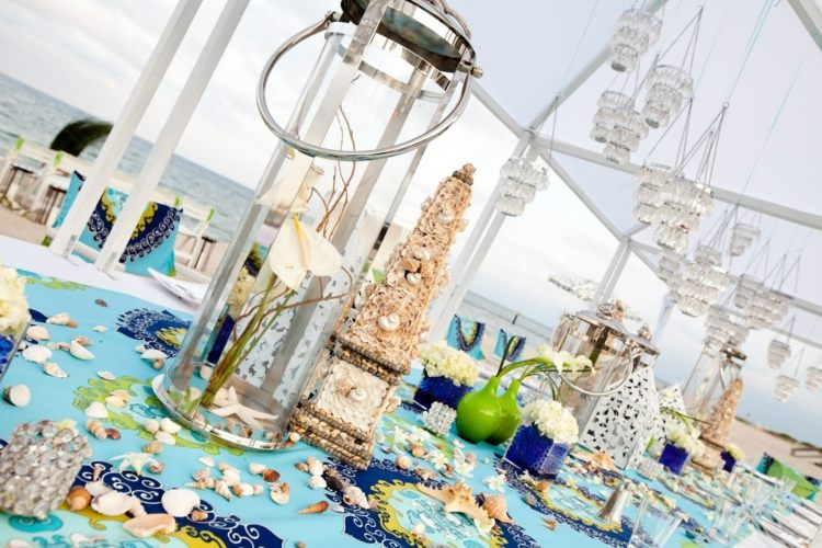 deco mariage plage table