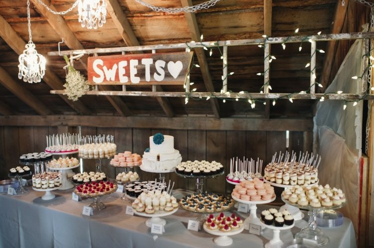 deco mariage table desserts