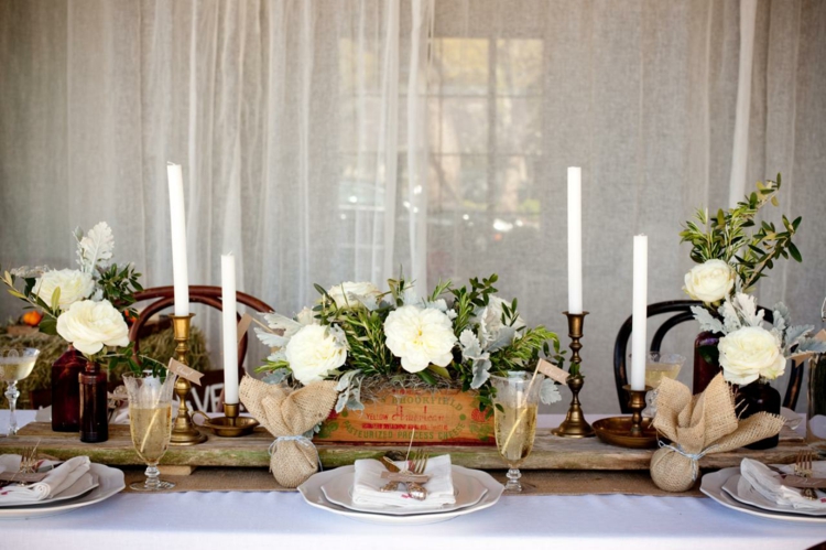 deco table mariage style champêtre