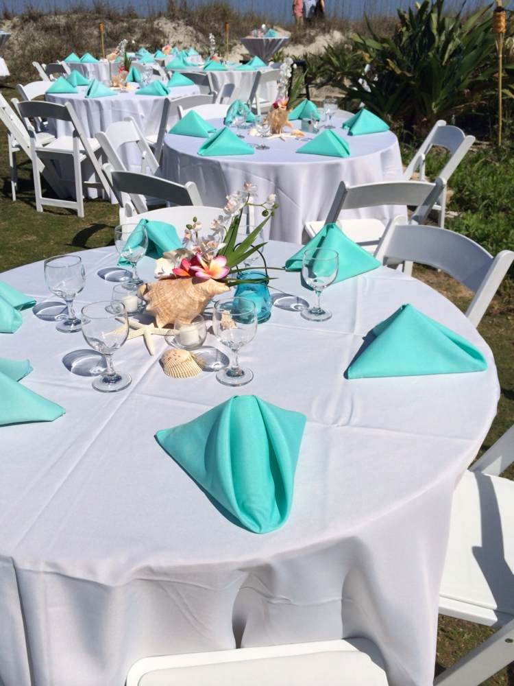 decoration table mariage bleu blanc