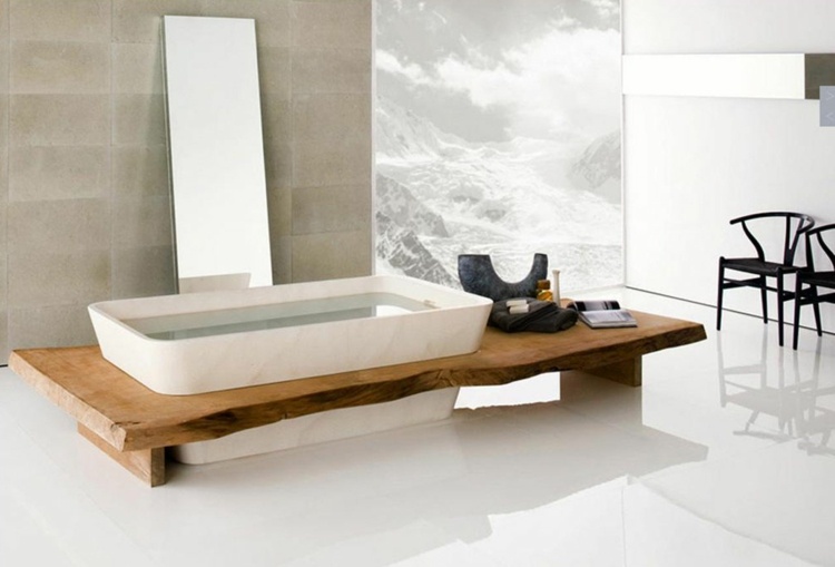 décoration salle de bain zen baignoire originale