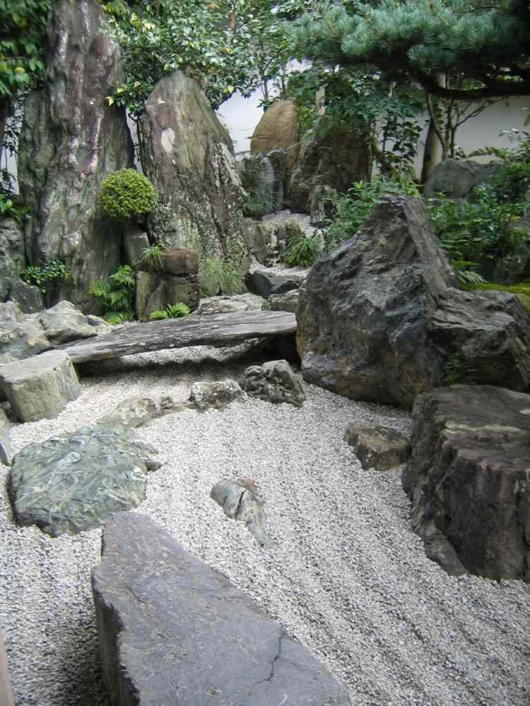 gravier blanc jardin japonais