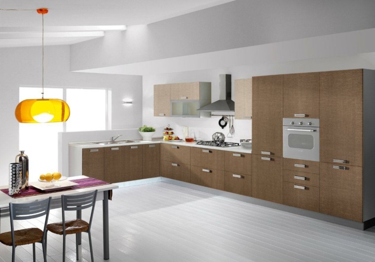 décoration moderne de cuisine avec meubles design