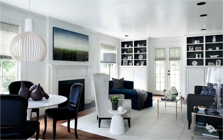 intérieur scandinave meubles blancs design salon