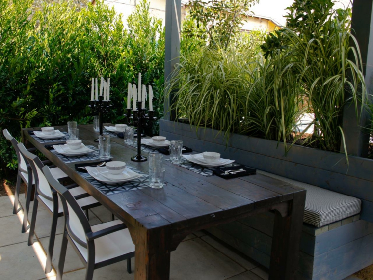 jardin design terrasse coin repas salles manger idées