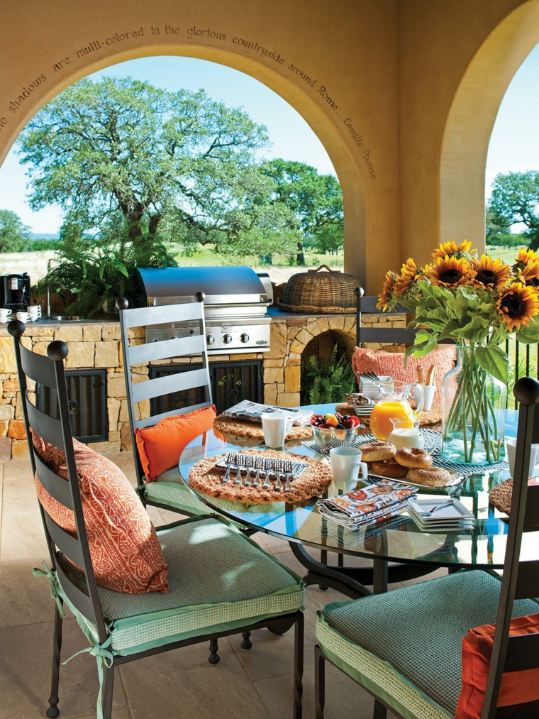 idée terrasse salles manger cuisine jardin espace extérieur