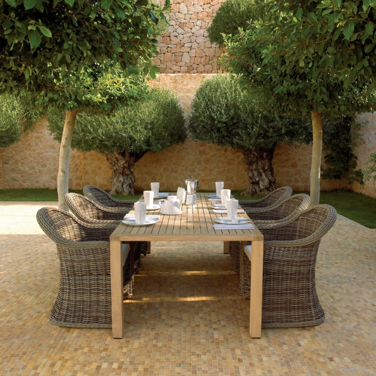 jardins terrasses idees table decoration matin