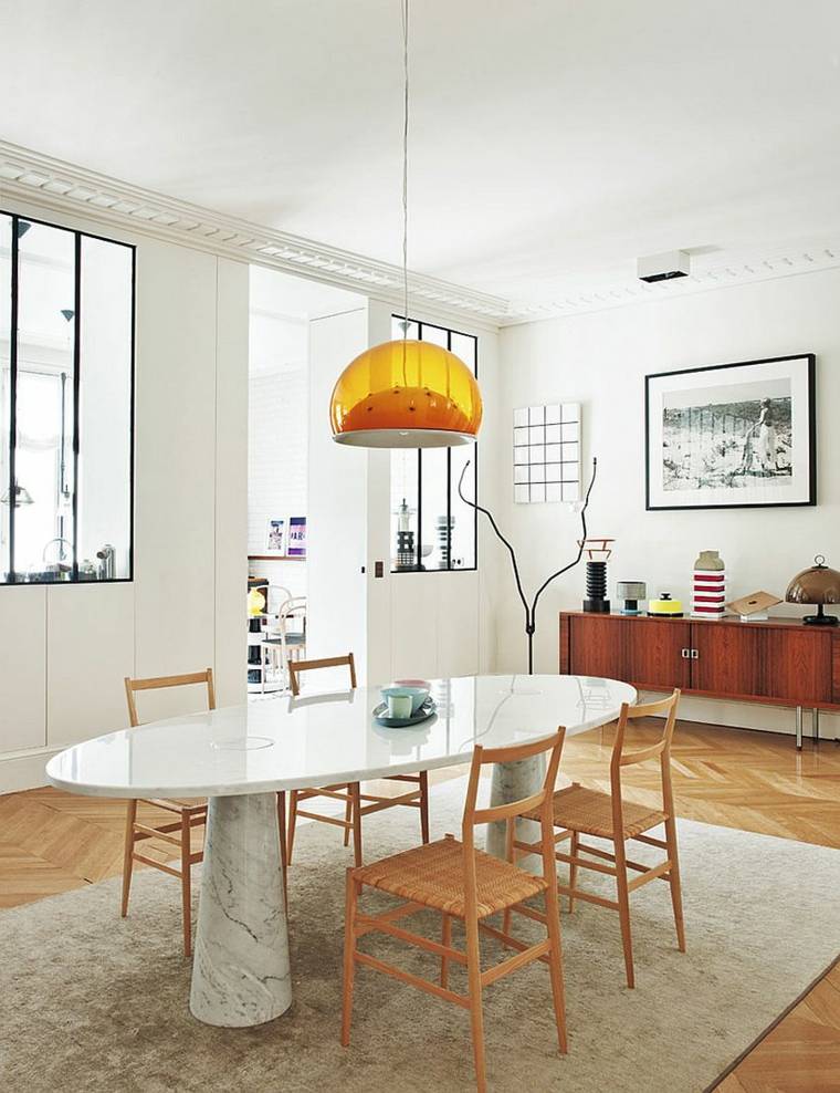 table salle à manger décoration moderne appartements paris