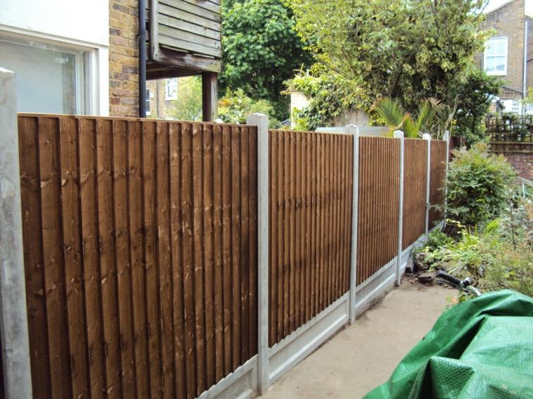 clôture brise-vue bois idée jardin aménagement