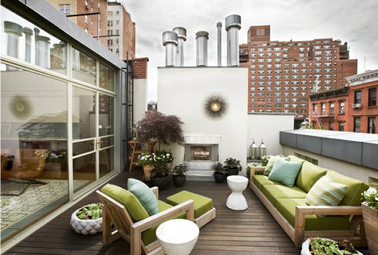 terrasse toit aménagement jardin en ville