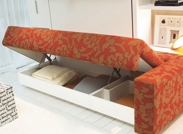 lits gain de place meubles de rangement pour chambre