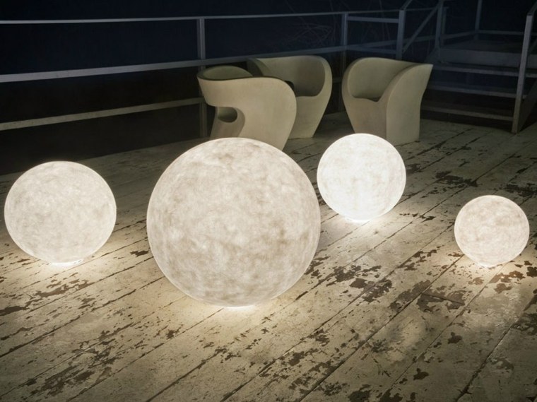 idée luminaire design ex moon in-es.artdesign moderne fauteuil blanc