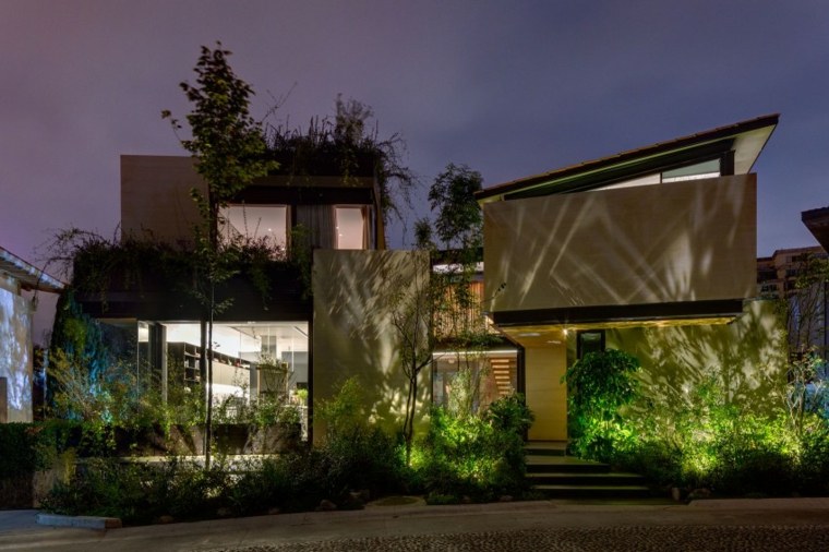 éclairage moderne extérieur maisons architectes