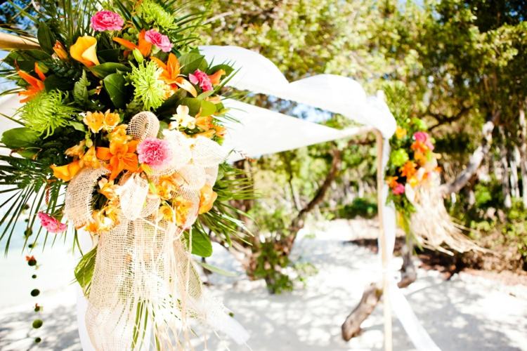 mariage sur la plage deco florale