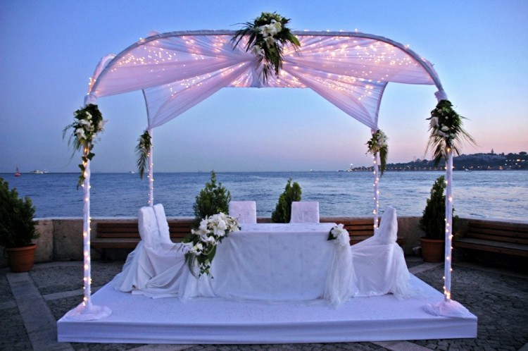 mariage sur la plage deco table maries