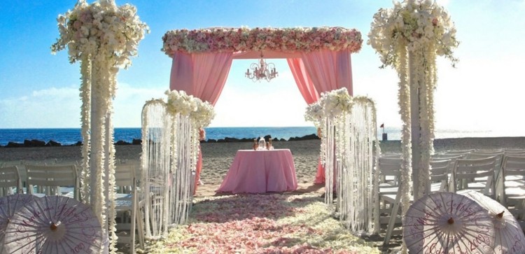 mariage sur la plage decoration reception