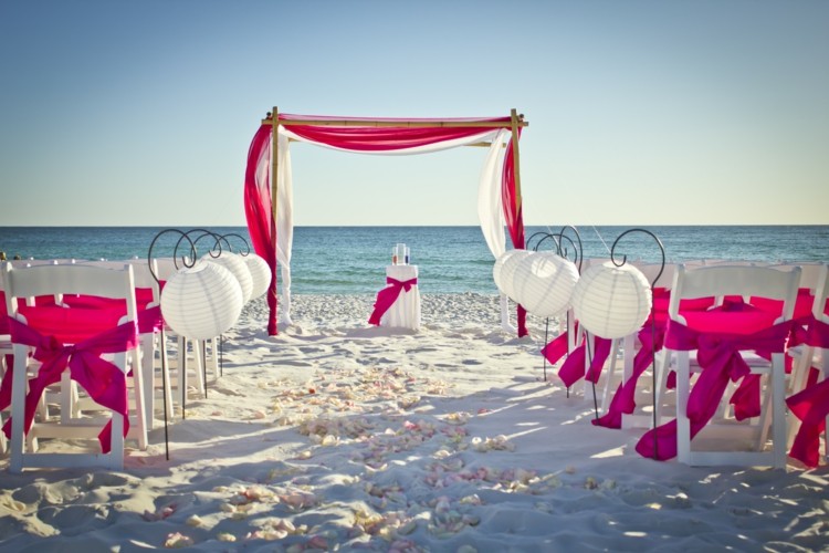 mariage sur la plage decoration