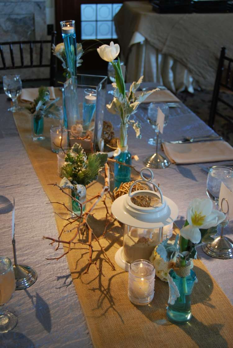 mariage plage table invites