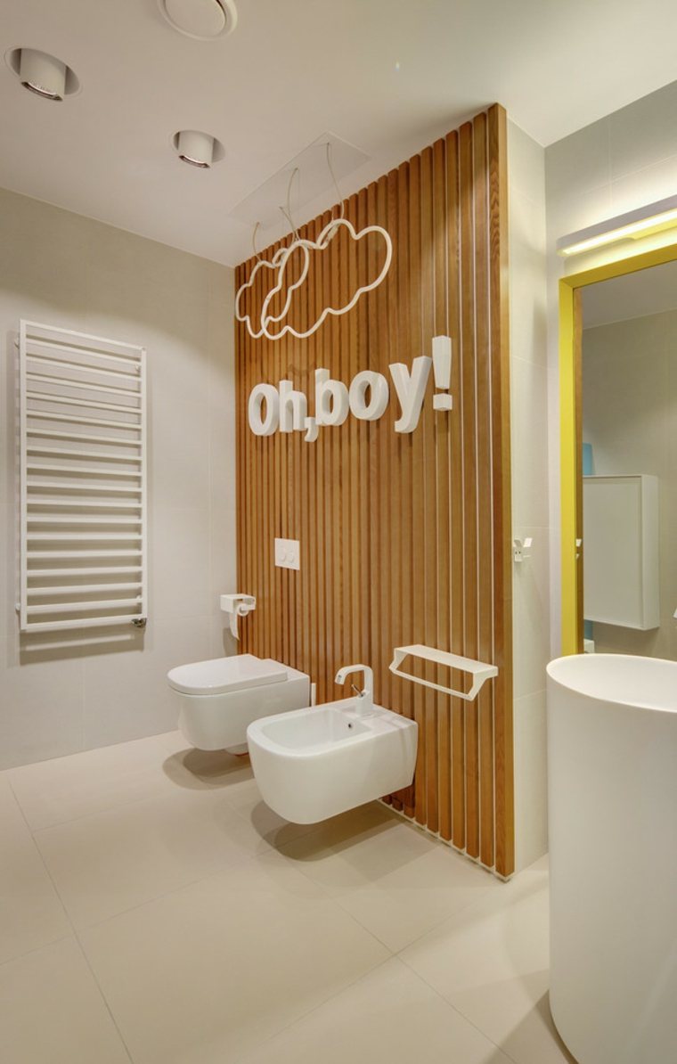 salle de bains contemporaine designbois idée lavabo moderne -saz-apartment-2bgroup