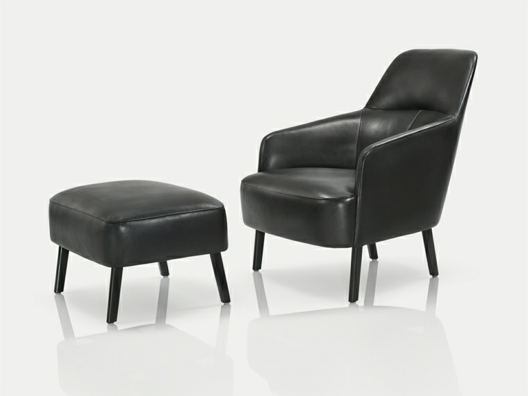 mobilier contemporain fauteuil noir design