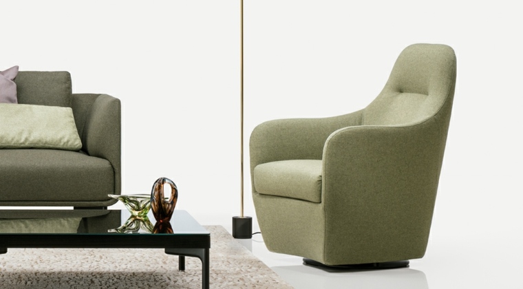 meuble contemporain fauteuils vert style moderne