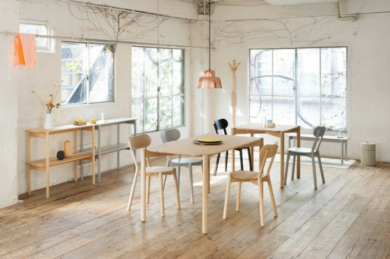 mobilier bois grande table design contemporain