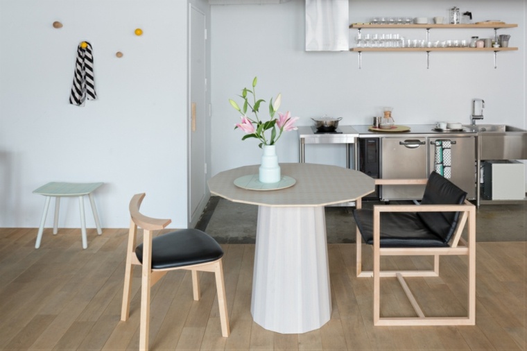 meubles design contemporain salle manger table bois