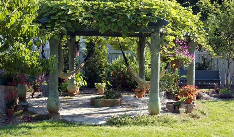 pergola design aménagement jardin hamac