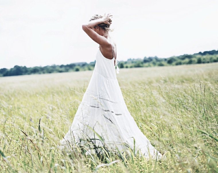 robe blanc longue ete robe bretelles
