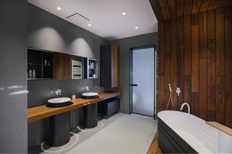 salle de bain contemporaine aménagement idée design lavabo