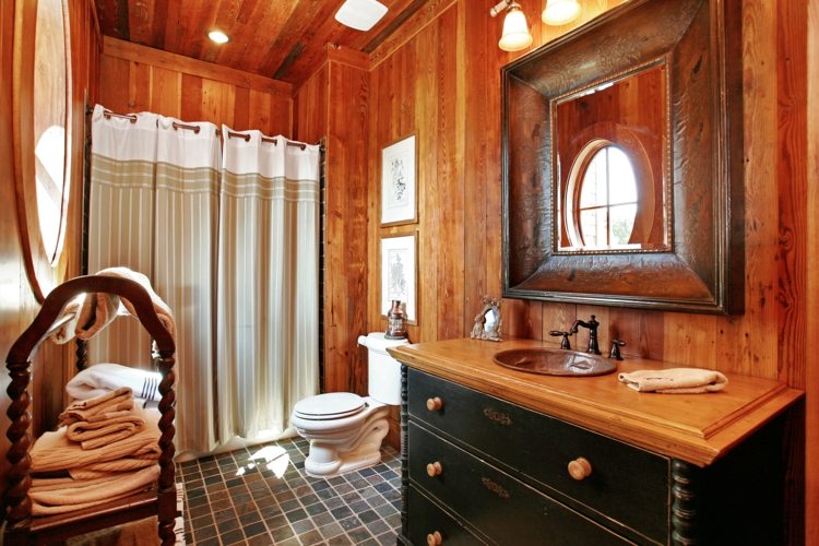 salle de bain design rustique