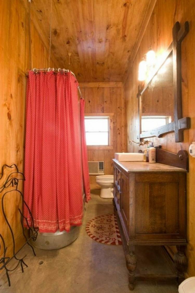 salle de bain meubles bois rustiques
