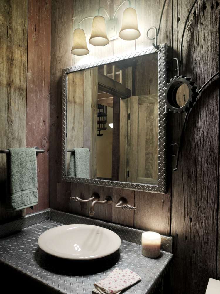 salle de bain mobilier rustique