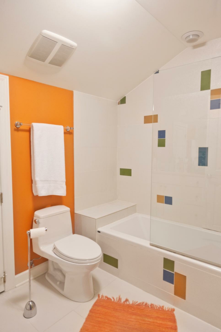 aménagement salle de bain toilettes serviette design
