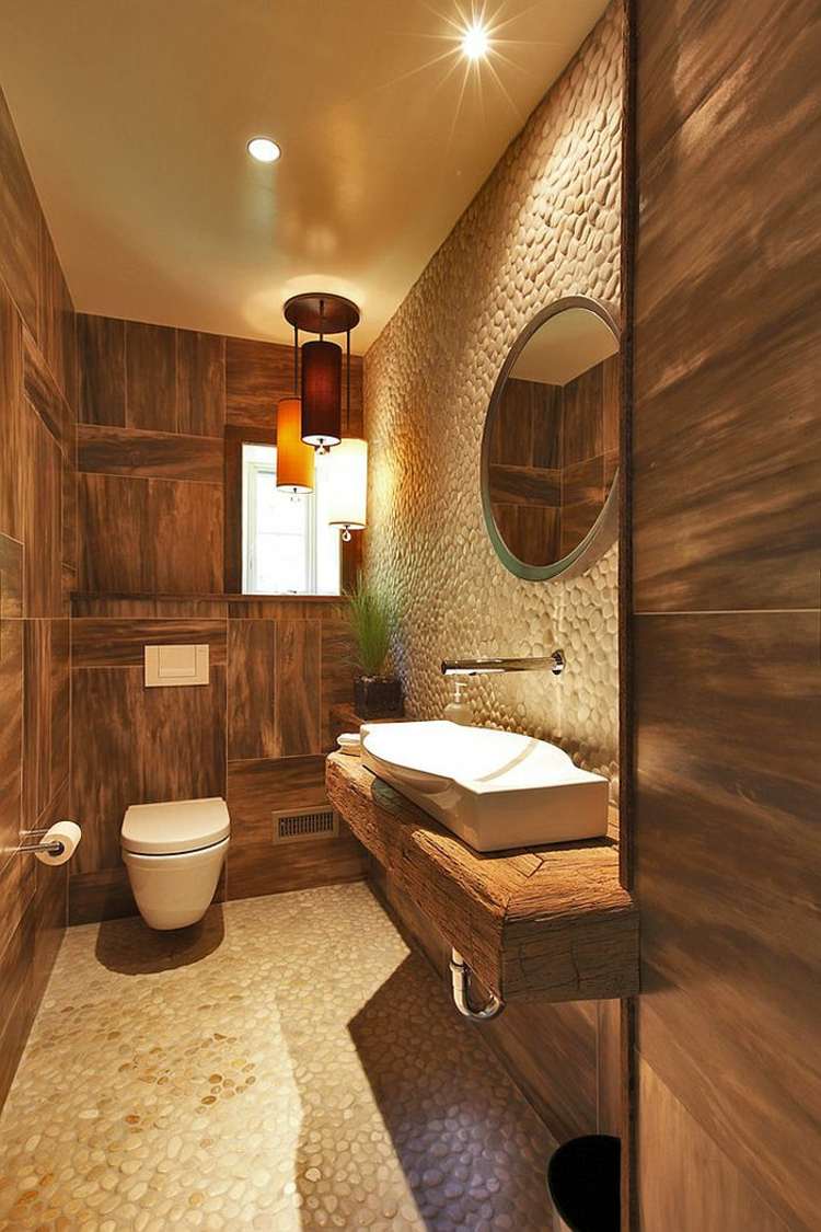 salle de bain rustique contemporaine