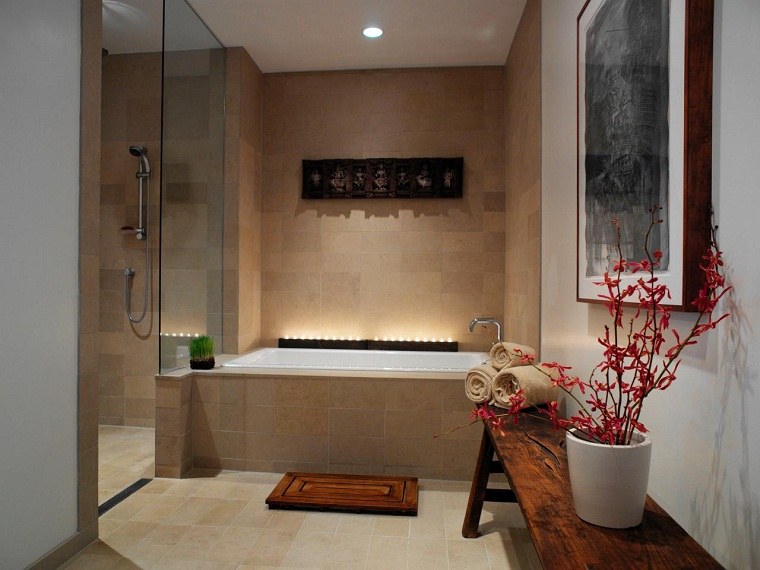 salle de bains japonais décoration zen