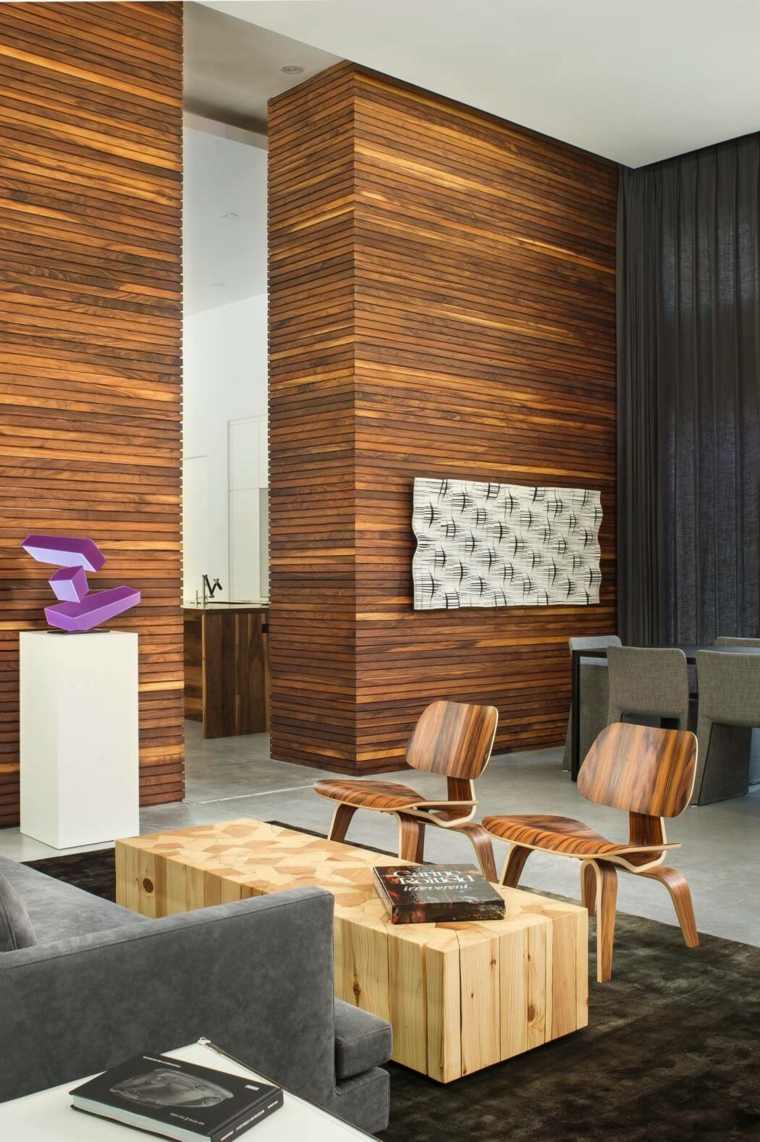 aménager salon original déco idée table basse design chaise tableau mur sclupture 