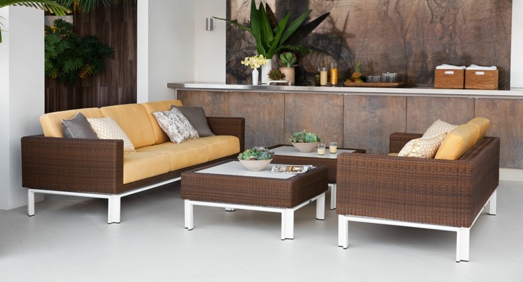 chaises de jardin table resine moderne