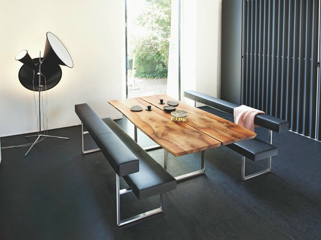 aménagement salle à manger mobilier contemporain contemporain table en bois rustique moderne 