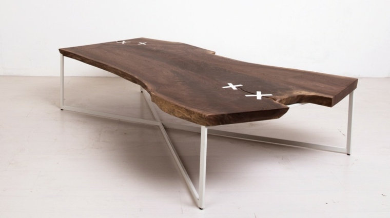 décoration salons design tables basses bois métal