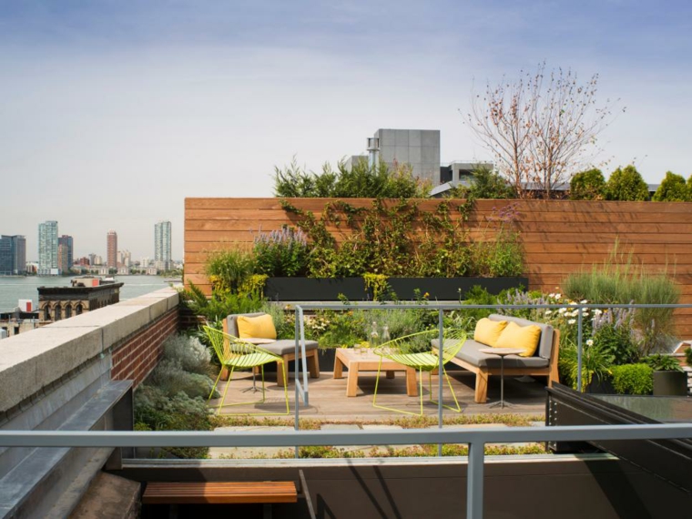 terrasses en bois idée salons jardin modernes