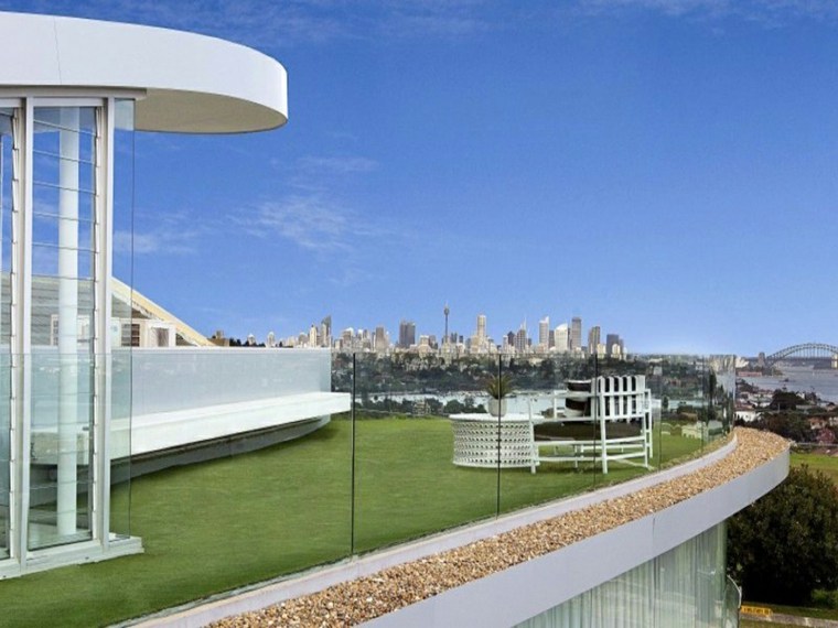 terrasse gazon meuble moderne jardin
