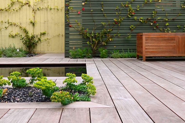 terrasse bois jardin sur le toit idees amenagement