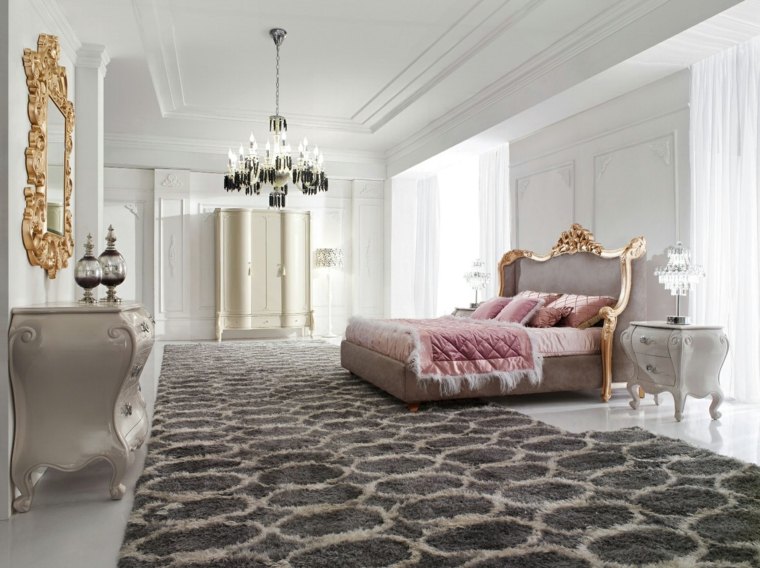 belles chambres à coucher commode bois lits baroque ornes